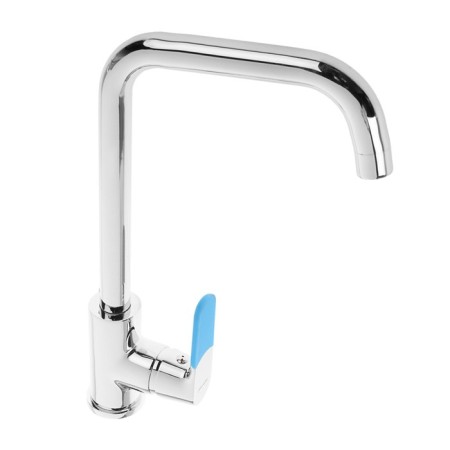 Accoona A5419 kitchen mixer with a set of colored linings on a handle, brass, chrome