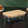 A container of heat -resistant glass with a bamboo cover Bellatenero Eco, 640 ml