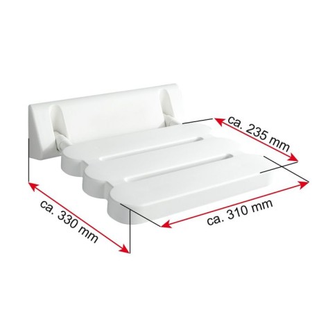 Hinged seat in a bath, white color-3
