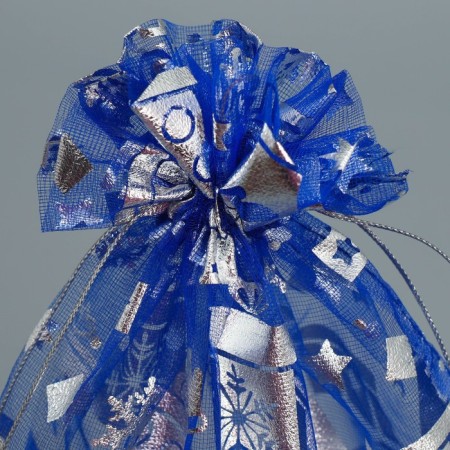 Bag gift organza "Winter joys", 20 x 30 cm +/- 1.5 cm, New Year-4
