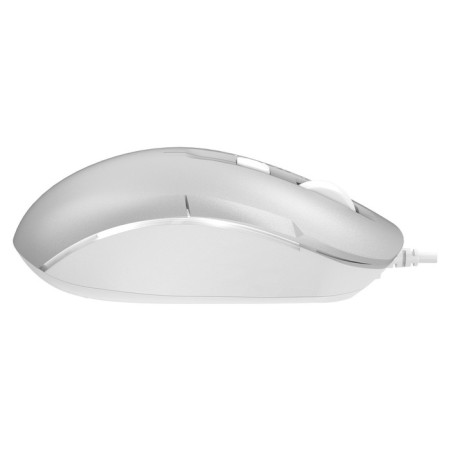 Mouse A4Tech FSTYLER FM26S silver/white optical (2000DPI) Silent USB for laptop (4 103385-4