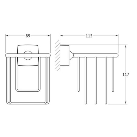 Air freshener holder, chrome, fbs-1