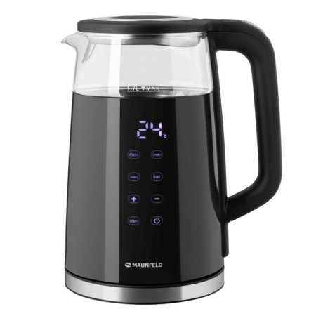 Teapot Maunfeld MGK-616DBK, glass, 1.5 l, 2200 watts, white