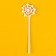 Halloween skewers, 12 pieces in a set, white color