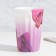 Ceramic faceted cramm "watercolor", 230 ml, white color