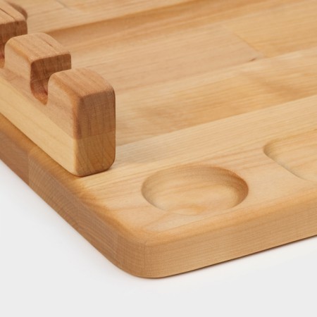 ADELICA barbecue board "3 skewers", 30 × 24 × 1.8 cm, array of birch-8