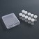 A set of jars for decor, 10 pcs, in the organizer, 5 ml, 12 × 9 × 2.9 cm, the color is transparent