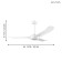 Ceiling fan with a lumberry Hoi A, aluminum, metal, white, matte