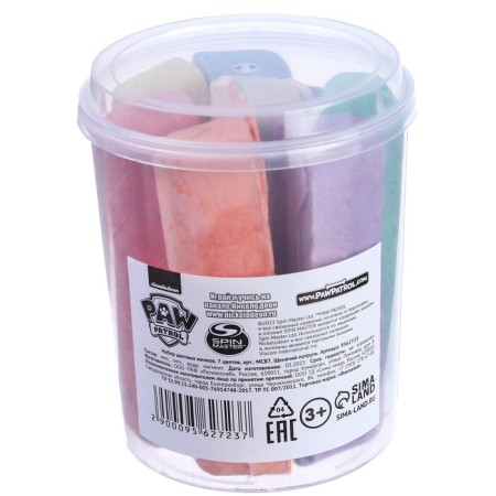 Set of colored crayons puppy patrol, 7 flowers mix-7
