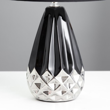 Table lamp "Florence" E14 40W Black-CHROM 22.5x22.5x35 cm Risalux-3