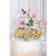 Show Box with candles for the oval cake, gold, 30 pcs