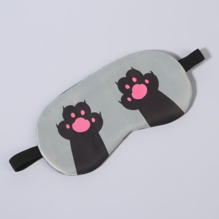 Mask for sleep "Paws", 19 × 9.5 cm, elastic band is single, Mix color-1