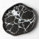 Ceramic black plate "Black marble", 17 cm, black color