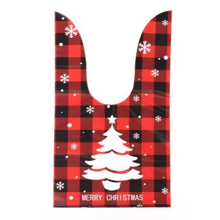 Polyethylene gift package with ears "Red Cage", 13 x 23 cm-4