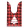 Polyethylene gift package with ears "Red Cage", 13 x 23 cm