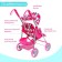 Stroller for dolls summer, with a roof, the handle is adjustable, metal