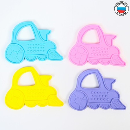 Silicone “Steam” teether, mix color, button-2