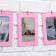 Garland for photographs with junction of Pink, 6 pcs