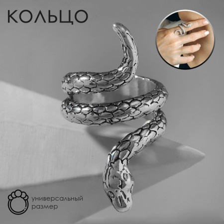 Ring "Snake" color silver, dimensionless