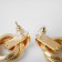 Earrings Metal "FUCHE" circles of weaving, color gold