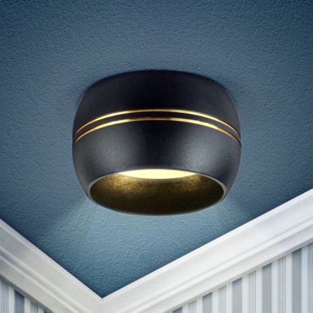 Lamp Built -in era KL81, IP20, 15W, 90x75 mm, black/gold color