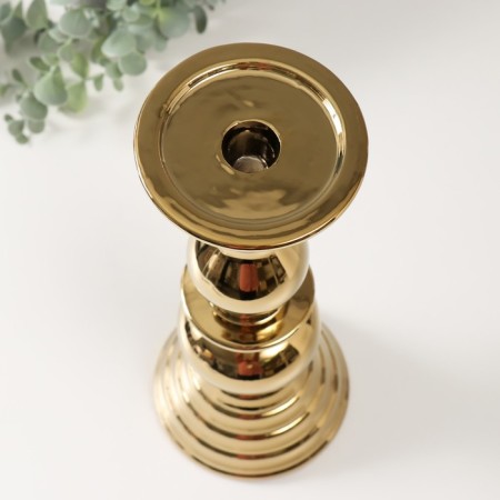 Ceramic Ceramics for 1 candle "Elegant" d = 1.5 cm gold 12x12x31.5 cm-2