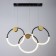 Bayerlux lamp "Olendal" LED 45W black and gold 62x5x44-150 cm