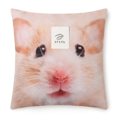 Decorative Ethel Pillow "Hamster" 40x40 cm, Gabardin, 100% p/e-5