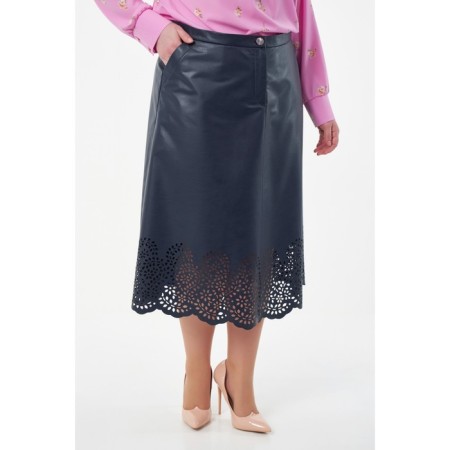 Women's skirt, size 52, blue color-1