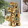 Souvenir polystone mirror inserts "3 elephants with beads on the ass" 12.5x9x4 cm