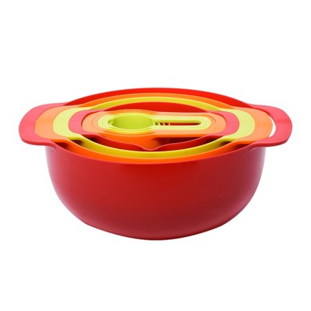 Kitchen set 8 in 1, colander 22 cm/bowls/measuring spoons