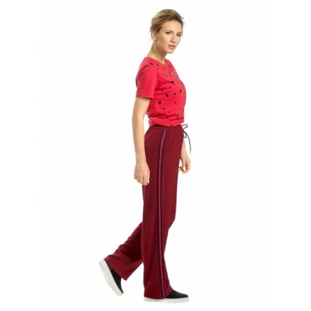Female trousers, size 42, burgundy color-2