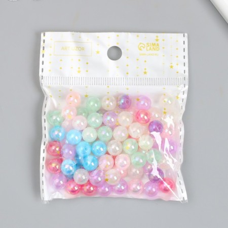 Beads for creativity Plastic "Pearlian ball. Tender assorted" Nr 20 g d = 0.8 cm-3