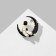 Brooch "Cosmonaut" on the moon, black and white color