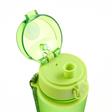 Water bottle, 600 ml, "movement - life", with a drinker, green-4