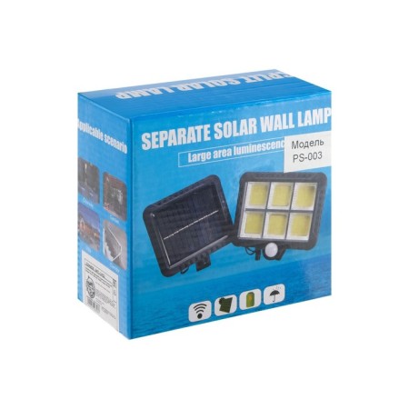 LED spotlight on a sunny battery 18 W, remote panel, 15 × 11 × 4 cm, 6500k-11