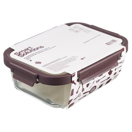 Container for baking and storage Smart Solutions, rectangular, with a lid, 1.5 l, the color is dark blue-9