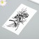 Tattoo on the body Black Fox and Rose 11.5x21 cm