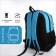 School backpack, 2 lightning departments, 3 pockets, black/blue color
