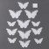 Set for decorating "Butterflies", set 12 pcs, white color