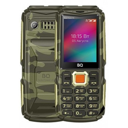 Cell phone BQ M-2410L Tank Power 4G Camouflage Gold function PowerBank