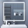 Mirror Uperwood Tanos, 90x80 cm, LED backlight, sensory switch, anti -recovery