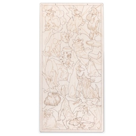 Wooden puzzle - Coloring "Find a cat"-2