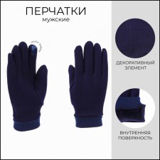 Gloves are male, dimensionless, without insulation, blue color
