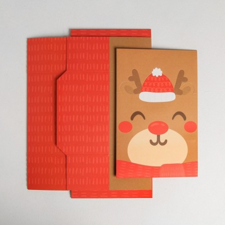 Folding box "Olenenok", 15 x 15 x 8 cm, new year-4