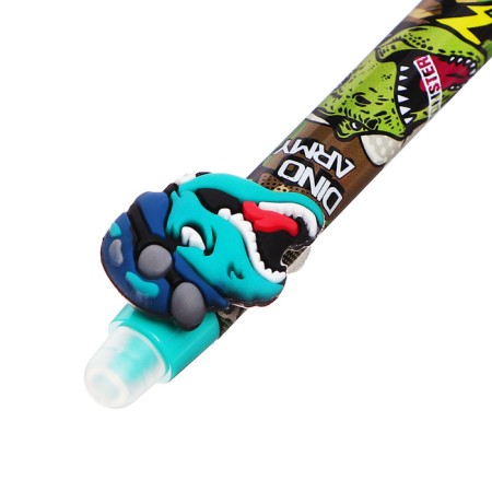 Gel handle Erased ink, blue rod, 0.5 mm, machine gun, dinosaurus body mix-5