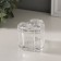 Casket Glass "Gift Heart" Transparent 7.4x7.4x7.1 cm