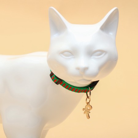 Collar + New Year's suspension "Lollipop", 30 x 1 cm, kapron, green-2