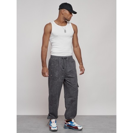 Sports male pants, size 48, gray color-1