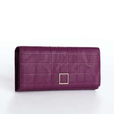 Women's wallet on magnet, purple color